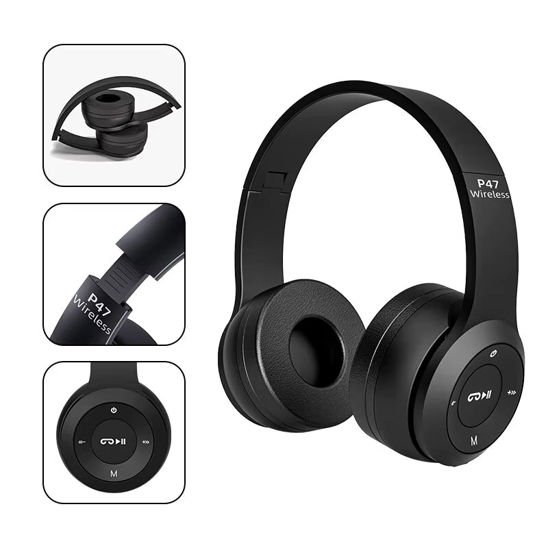 Bluetooth 5.0 P47 TWS Stereo Headphone Bluetooth Earphones Music Headset with Mic for Mobile Iphone Sumsamg Android IOS